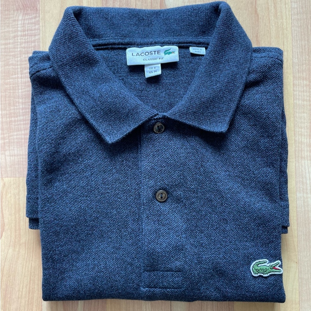 Men Lacoste Classic Fit Polo Shirt Short Sleeve Size M